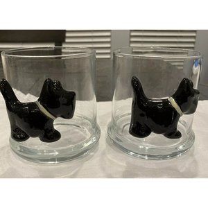 2 Scottish Terrier Highball Glasses